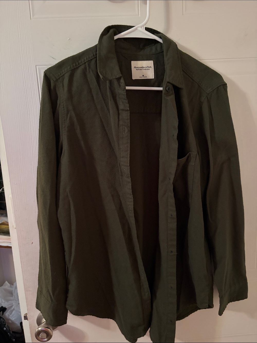 Abercrombie & Fitch Olive Green Button-Up